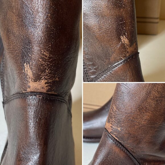 BED STU Manchester Heavily Distressed Tall Leather Riding Boots BEDSTU Size 8.5 - Picture 2 of 16
